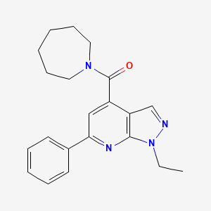 azepan-1-yl(1-ethyl-6-phenyl-1H-pyrazolo[3,4-b]pyridin-4-yl)methanone