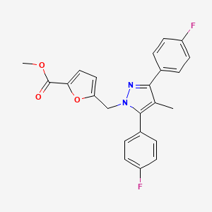 methyl 5-{[3,5-bis(4-fluorophenyl)-4-methyl-1H-pyrazol-1-yl]methyl}furan-2-carboxylate