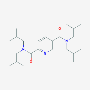 molecular formula C23H39N3O2 B10911644 N,N,N',N'-tetrakis(2-methylpropyl)pyridine-2,5-dicarboxamide 