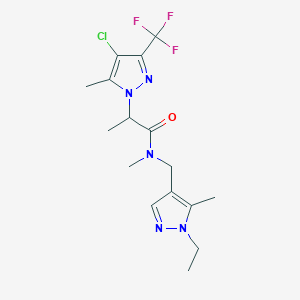 2-[4-chloro-5-methyl-3-(trifluoromethyl)-1H-pyrazol-1-yl]-N-[(1-ethyl-5-methyl-1H-pyrazol-4-yl)methyl]-N-methylpropanamide