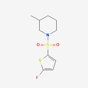 molecular formula C10H14FNO2S2 B10911678 1-[(5-Fluorothiophen-2-yl)sulfonyl]-3-methylpiperidine 