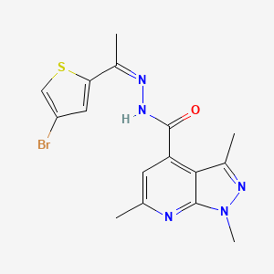 N'-[(1Z)-1-(4-bromothiophen-2-yl)ethylidene]-1,3,6-trimethyl-1H-pyrazolo[3,4-b]pyridine-4-carbohydrazide