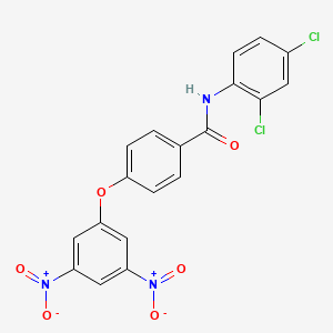 molecular formula C19H11Cl2N3O6 B10911743 N-(2,4-dichlorophenyl)-4-(3,5-dinitrophenoxy)benzamide 