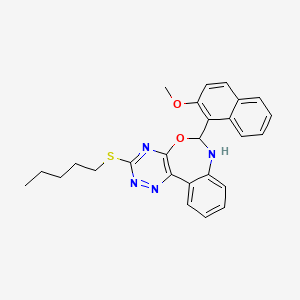 6-(2-Methoxynaphthalen-1-yl)-3-(pentylsulfanyl)-6,7-dihydro[1,2,4]triazino[5,6-d][3,1]benzoxazepine