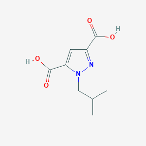 molecular formula C9H12N2O4 B10911772 1-Isobutyl-1H-pyrazole-3,5-dicarboxylic acid 