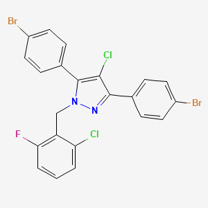 3,5-bis(4-bromophenyl)-4-chloro-1-(2-chloro-6-fluorobenzyl)-1H-pyrazole