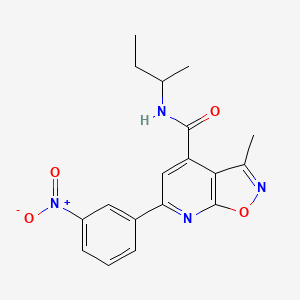 N-(butan-2-yl)-3-methyl-6-(3-nitrophenyl)[1,2]oxazolo[5,4-b]pyridine-4-carboxamide