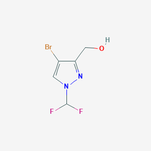 molecular formula C5H5BrF2N2O B10911810 [4-Bromo-1-(difluoromethyl)-1H-pyrazol-3-yl]methanol 