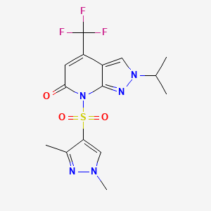 7-[(1,3-dimethyl-1H-pyrazol-4-yl)sulfonyl]-2-(propan-2-yl)-4-(trifluoromethyl)-2,7-dihydro-6H-pyrazolo[3,4-b]pyridin-6-one