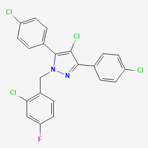 4-chloro-1-(2-chloro-4-fluorobenzyl)-3,5-bis(4-chlorophenyl)-1H-pyrazole