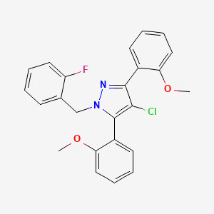 4-chloro-1-(2-fluorobenzyl)-3,5-bis(2-methoxyphenyl)-1H-pyrazole