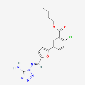 butyl 5-(5-{(E)-[(5-amino-1H-tetrazol-1-yl)imino]methyl}furan-2-yl)-2-chlorobenzoate