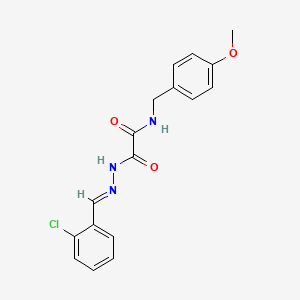 molecular formula C17H16ClN3O3 B10911912 2-[(2E)-2-(2-chlorobenzylidene)hydrazinyl]-N-(4-methoxybenzyl)-2-oxoacetamide 