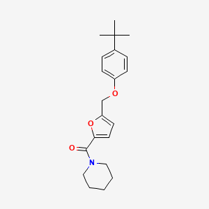 molecular formula C21H27NO3 B10911971 {5-[(4-Tert-butylphenoxy)methyl]furan-2-yl}(piperidin-1-yl)methanone 