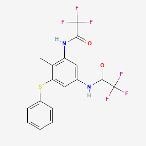 N,N'-[4-methyl-5-(phenylsulfanyl)benzene-1,3-diyl]bis(2,2,2-trifluoroacetamide)