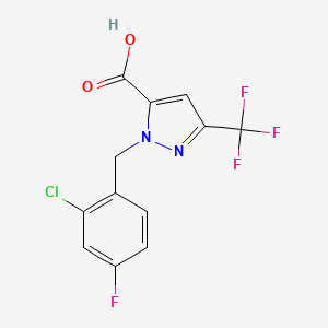 1-(2-Chloro-4-fluorobenzyl)-3-(trifluoromethyl)-1H-pyrazole-5-carboxylic acid