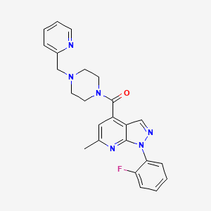 [1-(2-fluorophenyl)-6-methyl-1H-pyrazolo[3,4-b]pyridin-4-yl][4-(pyridin-2-ylmethyl)piperazin-1-yl]methanone