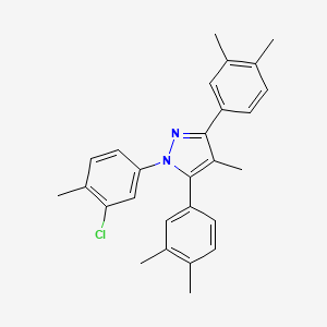 1-(3-chloro-4-methylphenyl)-3,5-bis(3,4-dimethylphenyl)-4-methyl-1H-pyrazole