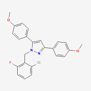 1-(2-chloro-6-fluorobenzyl)-3,5-bis(4-methoxyphenyl)-1H-pyrazole