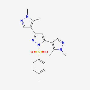 3,5-bis(1,5-dimethylpyrazol-4-yl)-1-(4-methylphenyl)sulfonylpyrazole