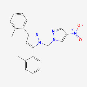 3,5-bis(2-methylphenyl)-1-[(4-nitro-1H-pyrazol-1-yl)methyl]-1H-pyrazole