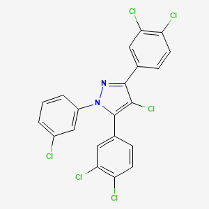 4-chloro-1-(3-chlorophenyl)-3,5-bis(3,4-dichlorophenyl)-1H-pyrazole