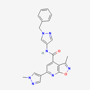 N-(1-benzyl-1H-pyrazol-4-yl)-3-methyl-6-(1-methyl-1H-pyrazol-4-yl)[1,2]oxazolo[5,4-b]pyridine-4-carboxamide