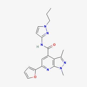 6-(furan-2-yl)-1,3-dimethyl-N-(1-propyl-1H-pyrazol-3-yl)-1H-pyrazolo[3,4-b]pyridine-4-carboxamide