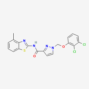 1-[(2,3-dichlorophenoxy)methyl]-N-(4-methyl-1,3-benzothiazol-2-yl)-1H-pyrazole-3-carboxamide