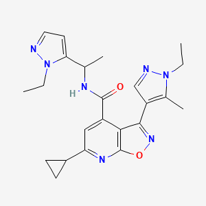 6-cyclopropyl-3-(1-ethyl-5-methyl-1H-pyrazol-4-yl)-N-[1-(1-ethyl-1H-pyrazol-5-yl)ethyl][1,2]oxazolo[5,4-b]pyridine-4-carboxamide