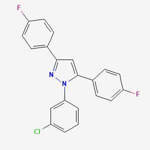 1-(3-chlorophenyl)-3,5-bis(4-fluorophenyl)-1H-pyrazole