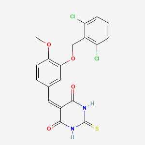 5-{3-[(2,6-dichlorobenzyl)oxy]-4-methoxybenzylidene}-2-thioxodihydropyrimidine-4,6(1H,5H)-dione