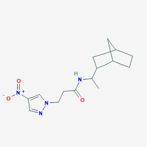 N-[1-(bicyclo[2.2.1]hept-2-yl)ethyl]-3-(4-nitro-1H-pyrazol-1-yl)propanamide