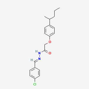 N'-[(E)-(4-chlorophenyl)methylidene]-2-[4-(pentan-2-yl)phenoxy]acetohydrazide