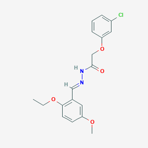 2-(3-chlorophenoxy)-N'-[(E)-(2-ethoxy-5-methoxyphenyl)methylidene]acetohydrazide