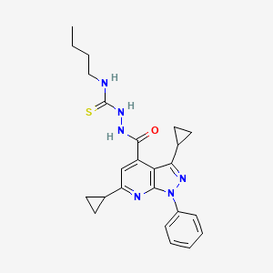 N-butyl-2-[(3,6-dicyclopropyl-1-phenyl-1H-pyrazolo[3,4-b]pyridin-4-yl)carbonyl]hydrazinecarbothioamide