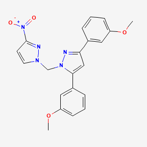 3,5-bis(3-methoxyphenyl)-1-[(3-nitro-1H-pyrazol-1-yl)methyl]-1H-pyrazole