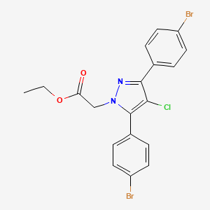 ethyl [3,5-bis(4-bromophenyl)-4-chloro-1H-pyrazol-1-yl]acetate