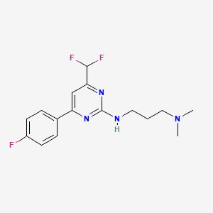 N'-[4-(difluoromethyl)-6-(4-fluorophenyl)pyrimidin-2-yl]-N,N-dimethylpropane-1,3-diamine