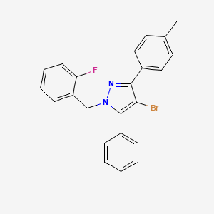 4-bromo-1-(2-fluorobenzyl)-3,5-bis(4-methylphenyl)-1H-pyrazole