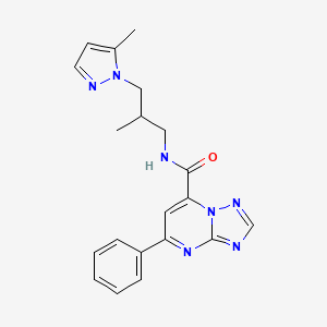 N-[2-methyl-3-(5-methyl-1H-pyrazol-1-yl)propyl]-5-phenyl[1,2,4]triazolo[1,5-a]pyrimidine-7-carboxamide