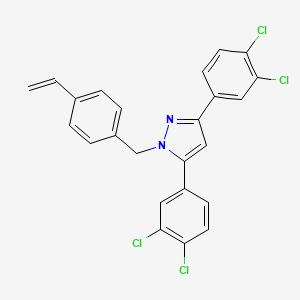 3,5-bis(3,4-dichlorophenyl)-1-(4-ethenylbenzyl)-1H-pyrazole