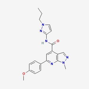 6-(4-methoxyphenyl)-1-methyl-N-(1-propyl-1H-pyrazol-3-yl)-1H-pyrazolo[3,4-b]pyridine-4-carboxamide