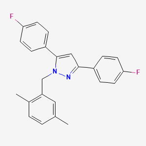 1-(2,5-dimethylbenzyl)-3,5-bis(4-fluorophenyl)-1H-pyrazole