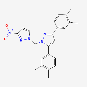 3,5-bis(3,4-dimethylphenyl)-1-[(3-nitro-1H-pyrazol-1-yl)methyl]-1H-pyrazole