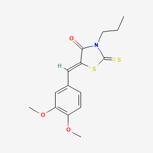 (5Z)-5-(3,4-dimethoxybenzylidene)-3-propyl-2-thioxo-1,3-thiazolidin-4-one