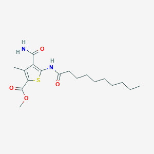 Methyl 4-carbamoyl-5-(decanoylamino)-3-methylthiophene-2-carboxylate