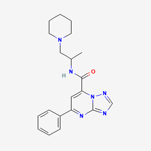 5-phenyl-N-[1-(piperidin-1-yl)propan-2-yl][1,2,4]triazolo[1,5-a]pyrimidine-7-carboxamide