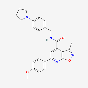 6-(4-methoxyphenyl)-3-methyl-N-[4-(pyrrolidin-1-yl)benzyl][1,2]oxazolo[5,4-b]pyridine-4-carboxamide