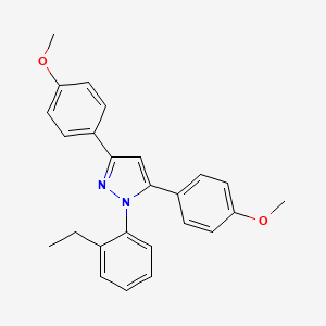 1-(2-ethylphenyl)-3,5-bis(4-methoxyphenyl)-1H-pyrazole